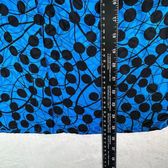 Adrianna Papell Vintage 100% Silk Blue Black Polka Dot Long Sleeve Blouse Size 8 - Picture 11 of 16